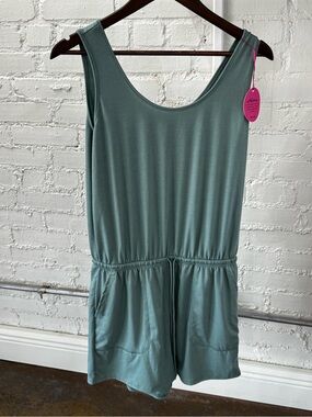 Adome Sage Green Sleeveless Romper